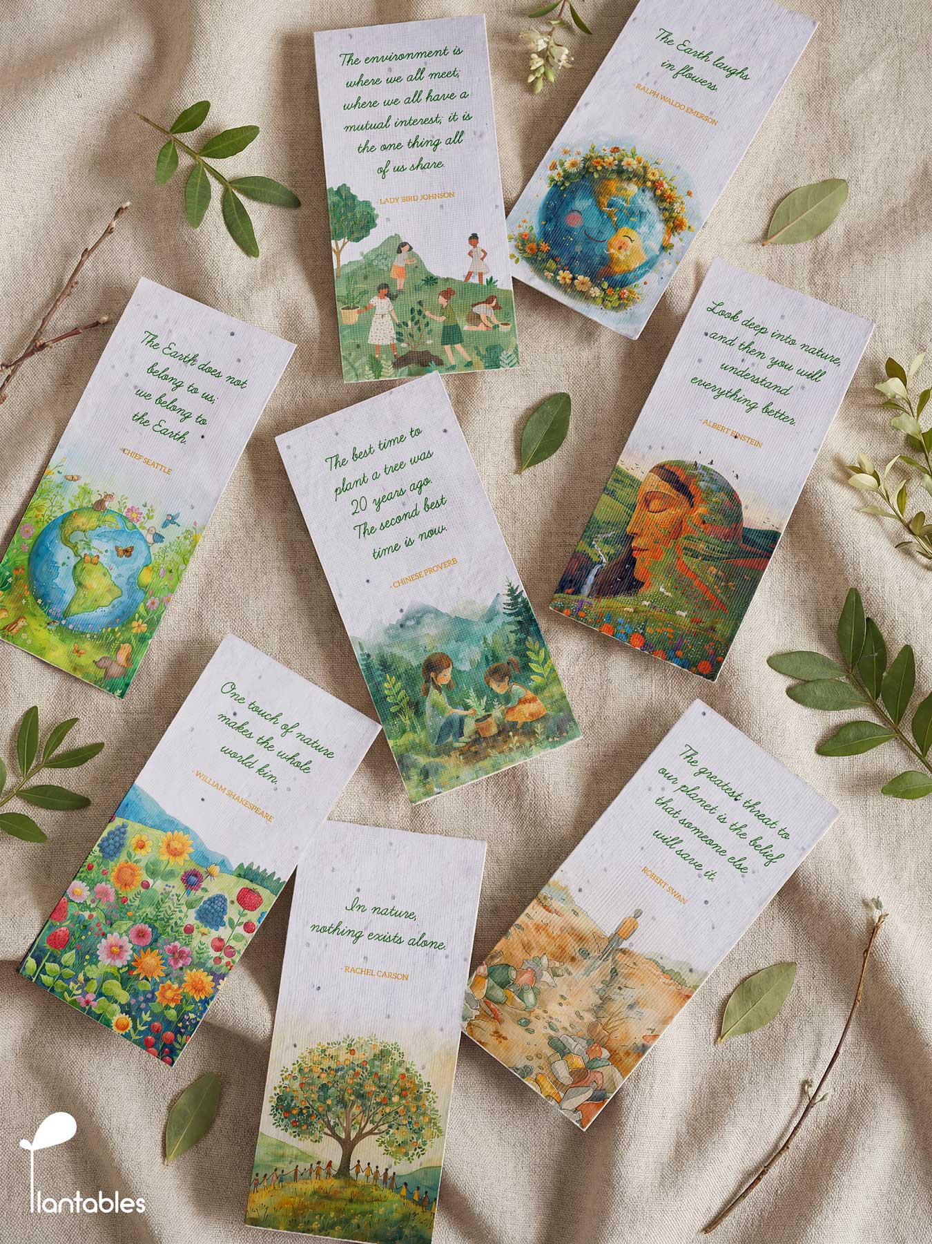 Earth Day Bookmarks - Set of 8