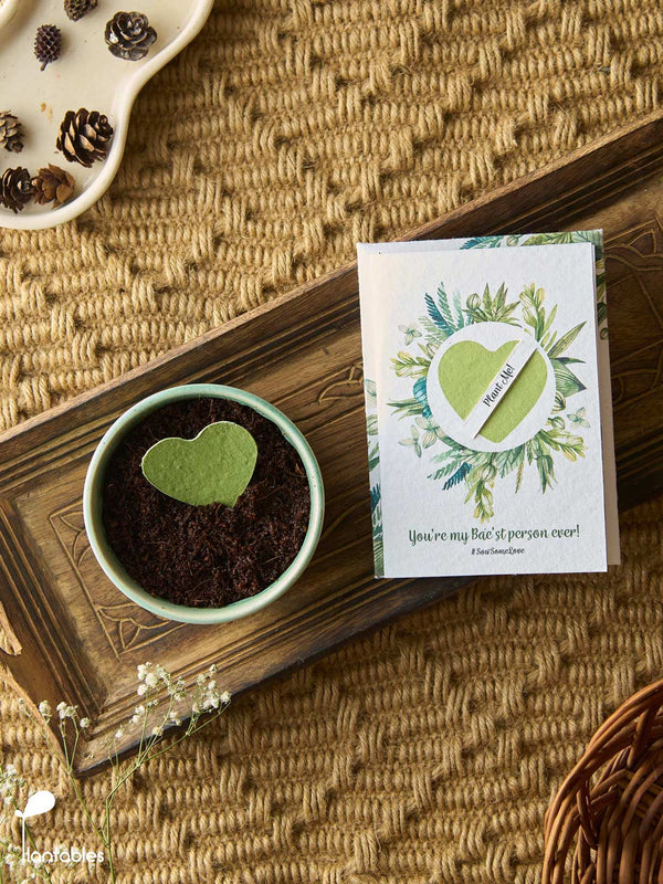 You’re my Bae’st Person: Card with a Green Heart