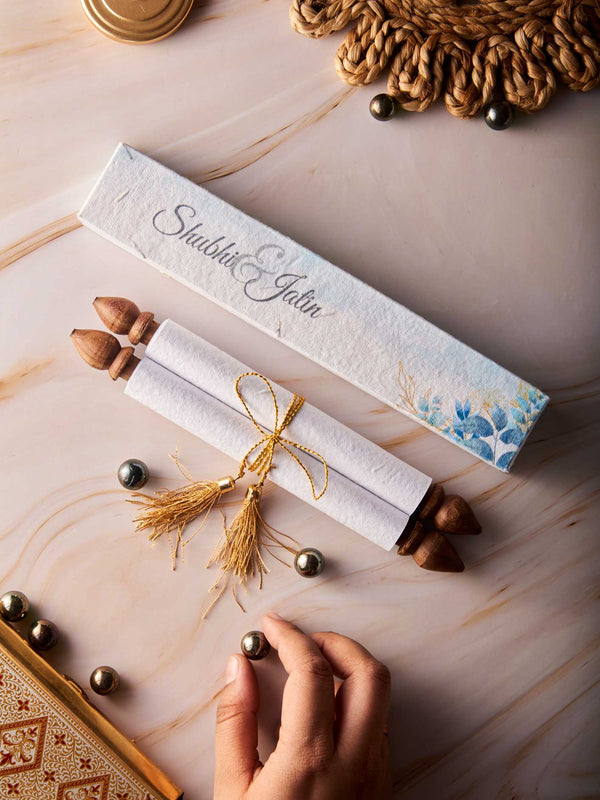 Azure Scroll Invitation